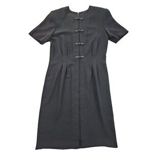 Debra Michaels Collection Dress Women's Size 14 Black Short Sleeve Embroidery